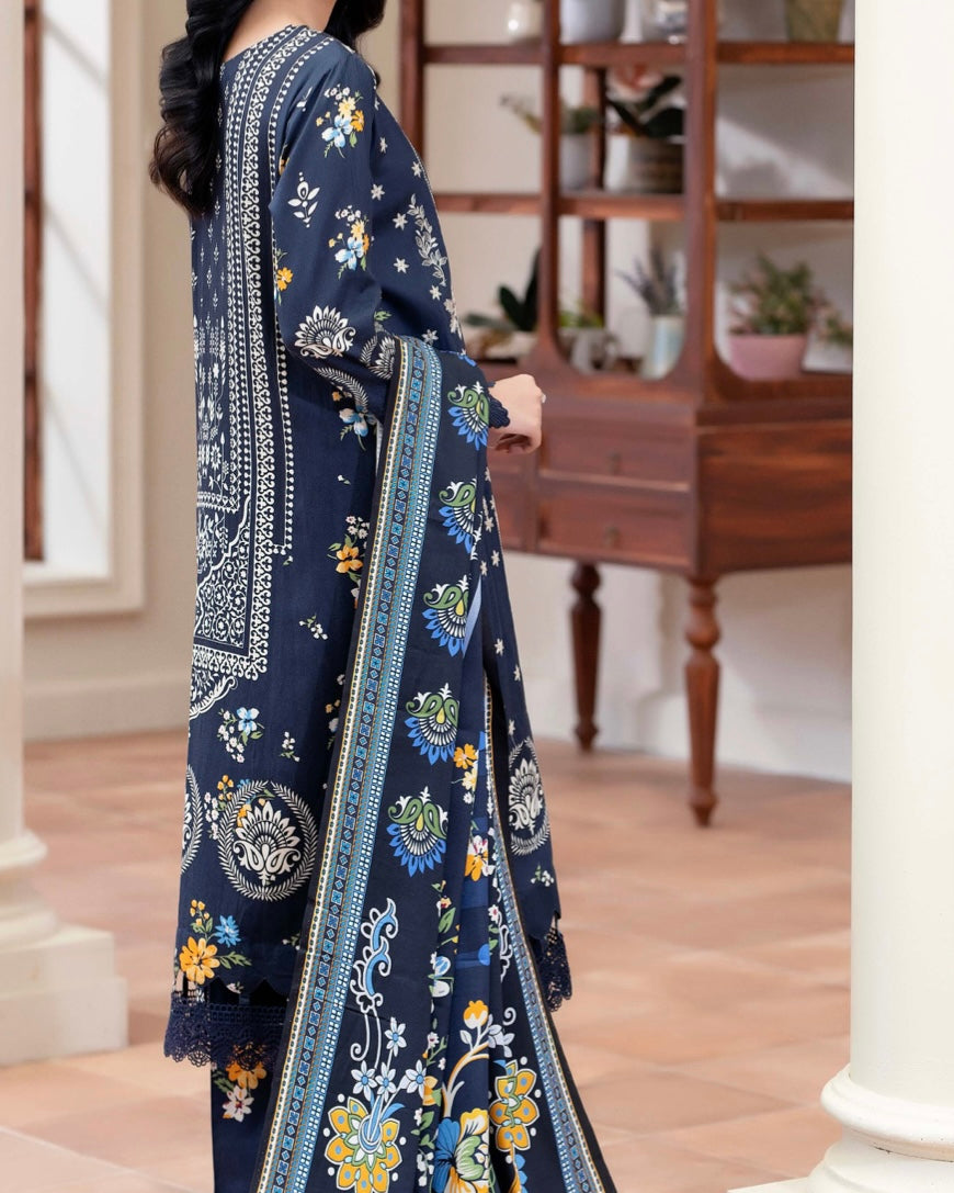 Johra Eira | Embroidered Printed Kotrai | Design 518