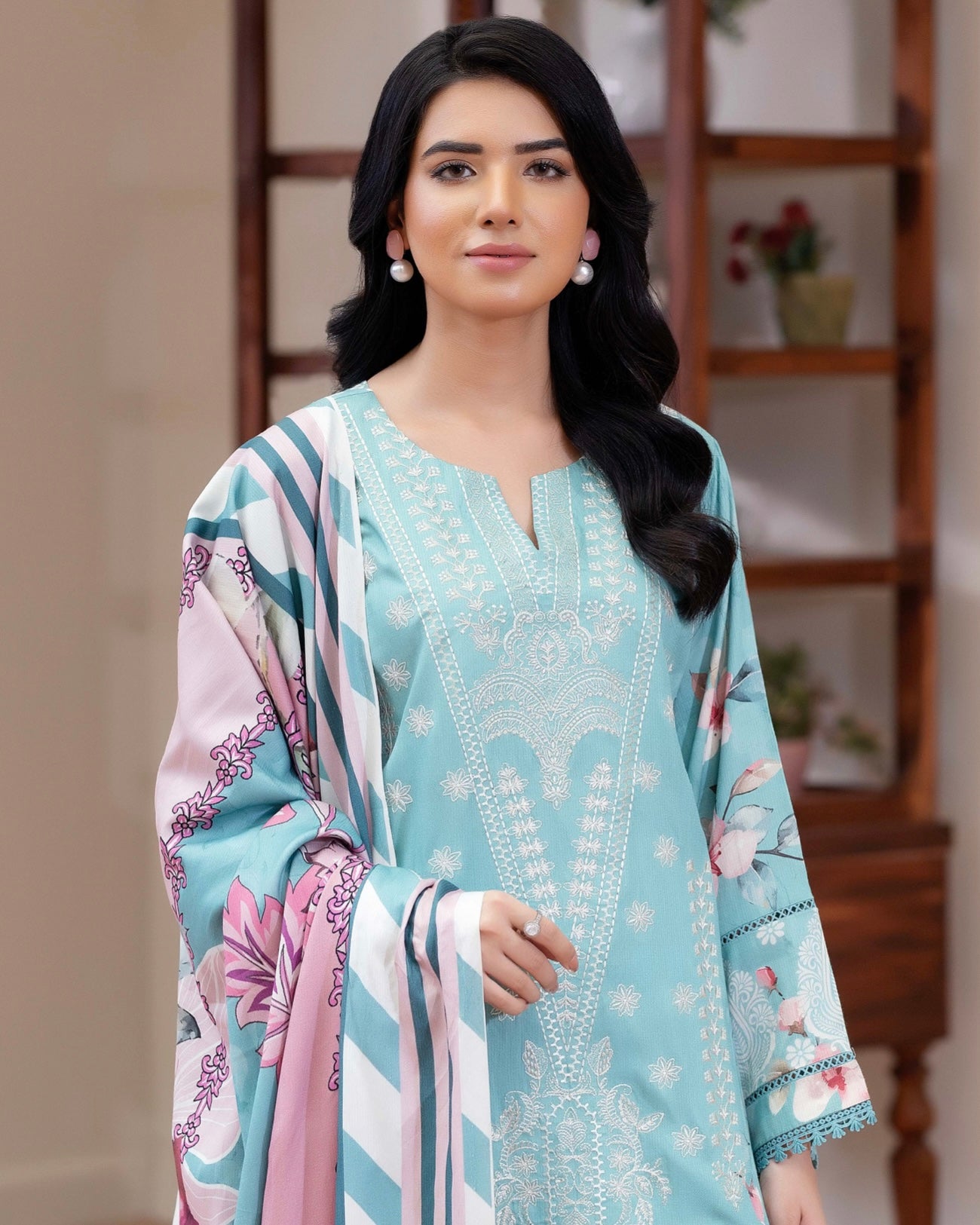 Johra Eira | Embroidered Printed Kotrai | Design 519