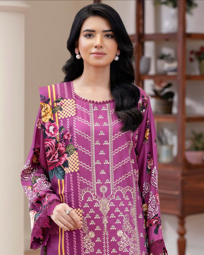 Johra Eira | Embroidered Printed Kotrai | Design 521