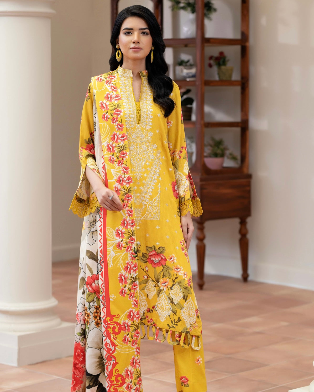 Johra Eira | Embroidered Printed Kotrai | Design 522