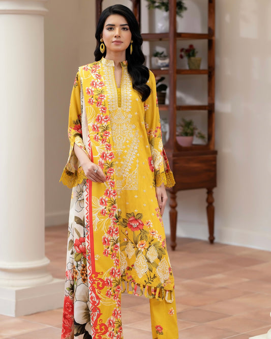 Johra Eira | Embroidered Printed Kotrai | Design 522
