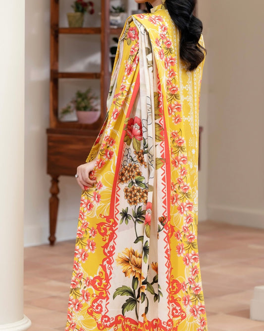 Johra Eira | Embroidered Printed Kotrai | Design 522