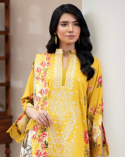 Johra Eira | Embroidered Printed Kotrai | Design 522