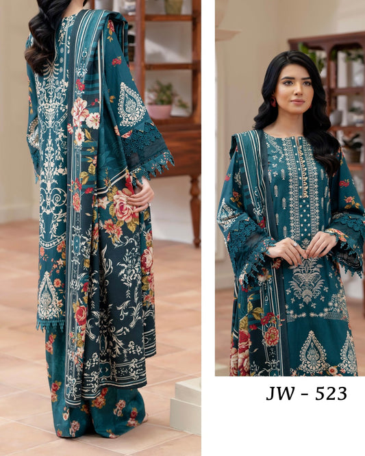 Johra Eira | Embroidered Printed Kotrai | Design 523