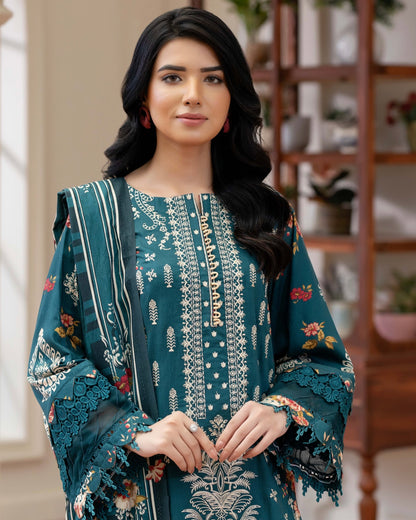 Johra Eira | Embroidered Printed Kotrai | Design 523
