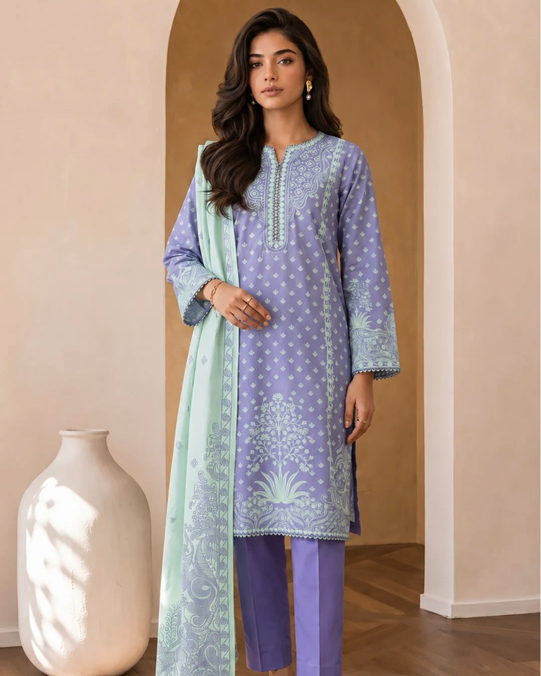 Zellbury | Paste Printed Cotton 3pc | Design 52