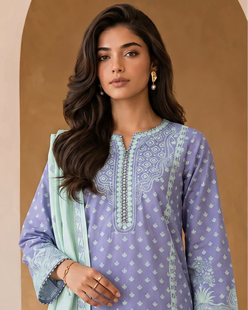 Zellbury | Paste Printed Cotton 3pc | Design 52