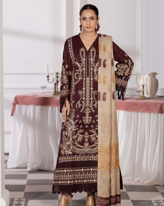 Johra Gulfishan | Zari Peach Leather | Design 558