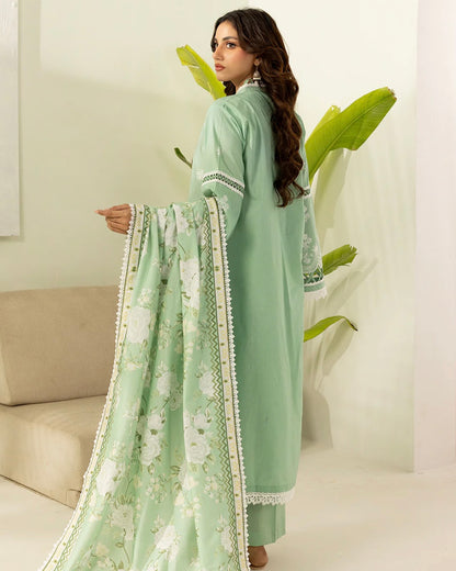 Zellbury | Embroidered Lawn Denting Dupatta | Design 568