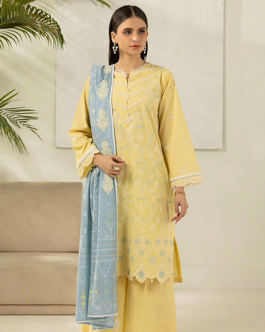 Zellbury | Embroidered Lawn Denting Dupatta | Design 574