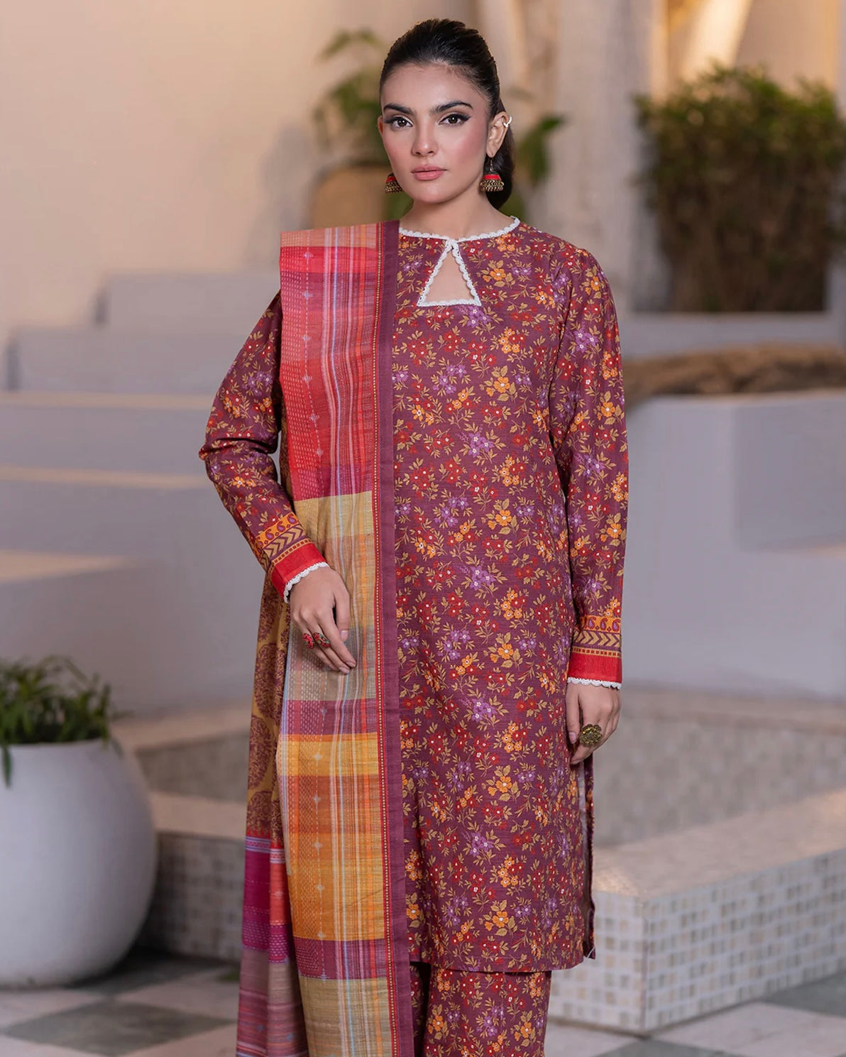 Zellbury | Printed Viscose 3pc | Design 585