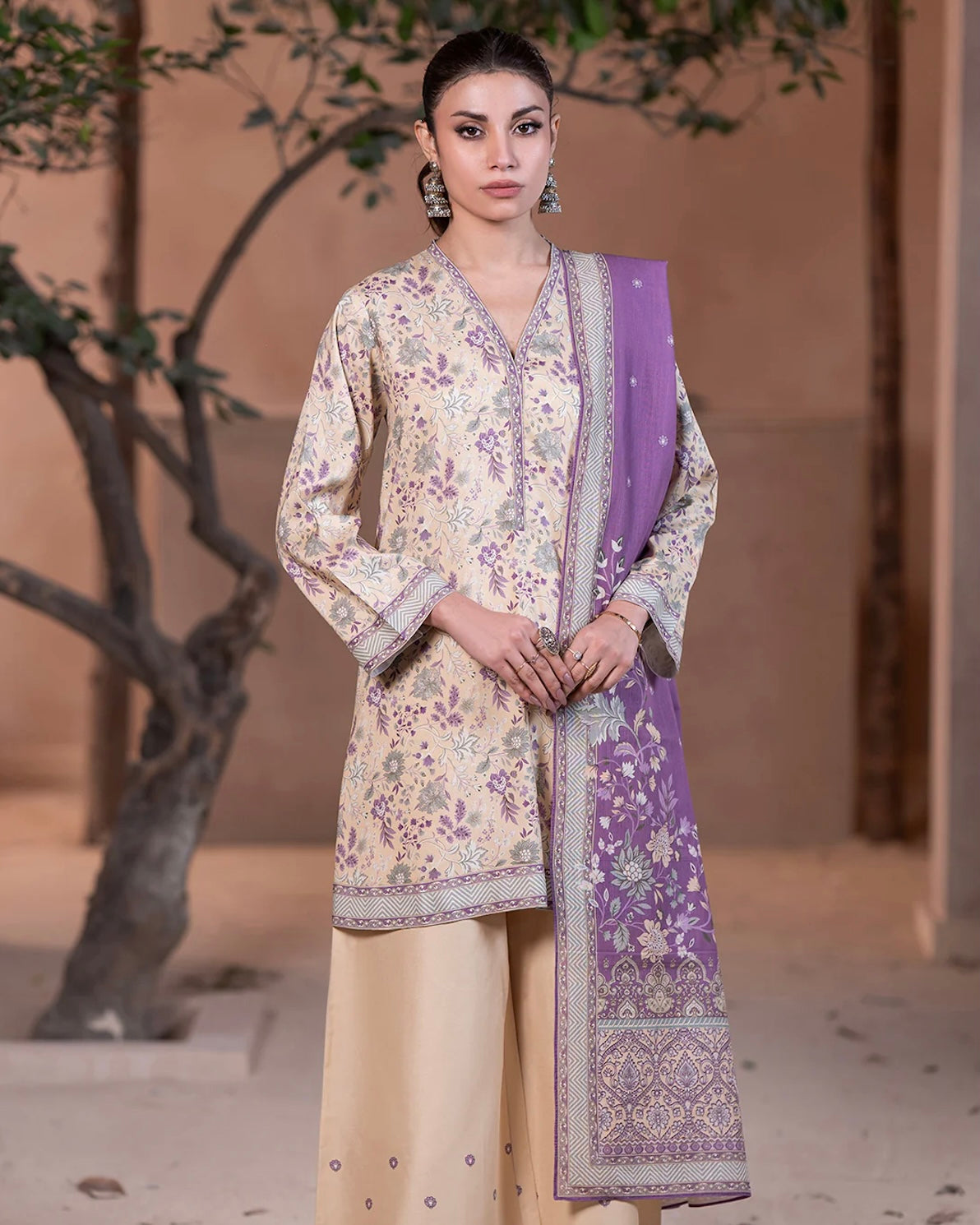 Zellbury | Printed Viscose 3Pc | Design 586