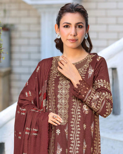 Johra Rawayat | Zari Peach Leather Velvet | Design 597