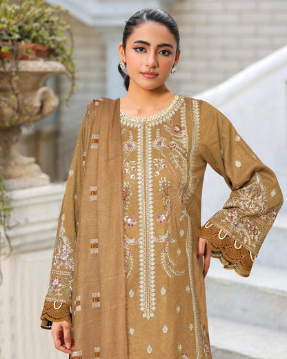Johra Rawayat | Zari Peach Leather Velvet | Design 598