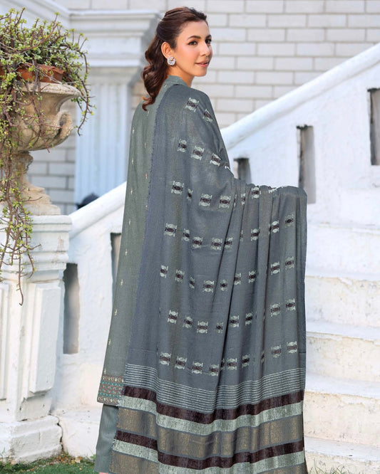 Johra Rawayat | Zari Peach Leather Velvet | Design 599