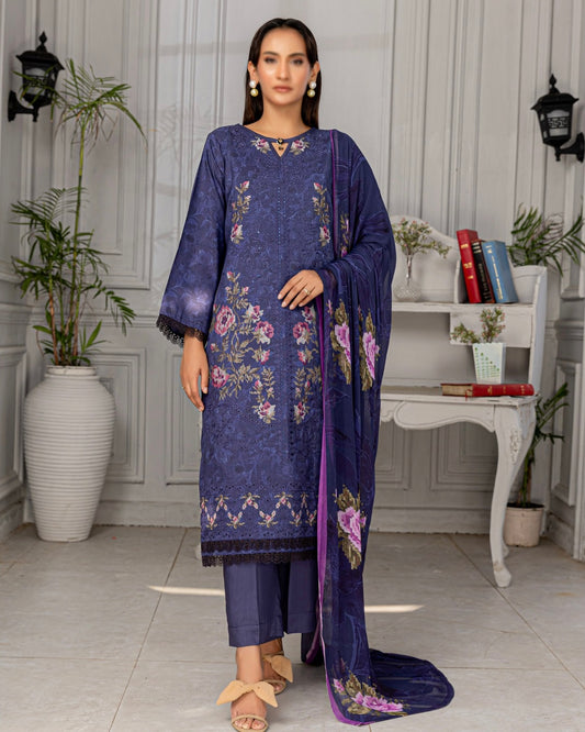 Fantak Grace | Embroidered Printed Viscose | Design 5