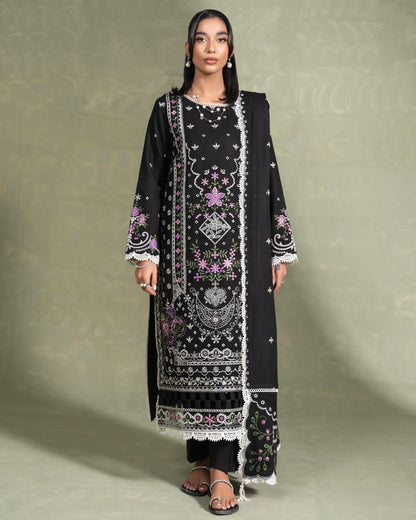 Coral Winter Series | Embroidered Peach Leather | Design 5
