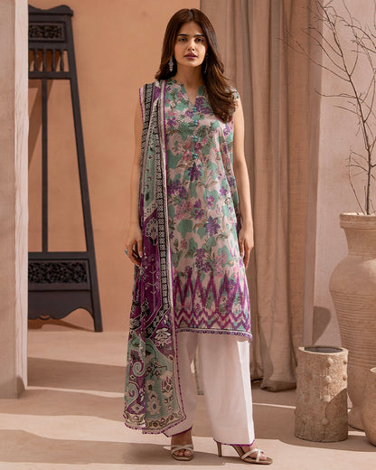 GullJee Rangrez | Printed Lawn Chiffon Dupatta | Design 5