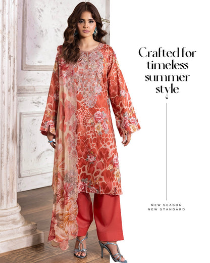 GullJee Rang Pasand | Embroidered Printed Lawn | Design 5