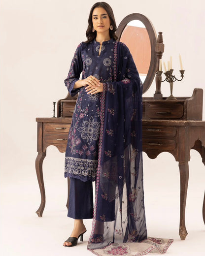 Palwasha Vaniya | Emb Karandi with Emb Chiffon Dupatta | Design 5