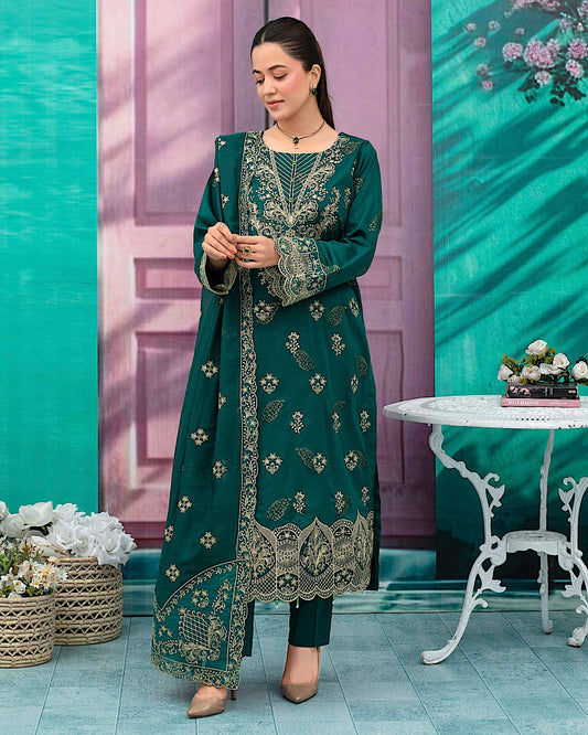Gullerukh Baroshia | Embroidered Lawn Makhmal Dupatta | Design 5
