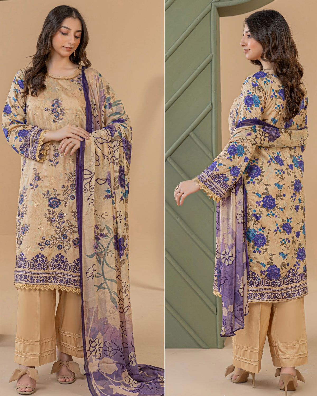 Palwasha Dastak | Embroidered Printed Viscose | Design 5