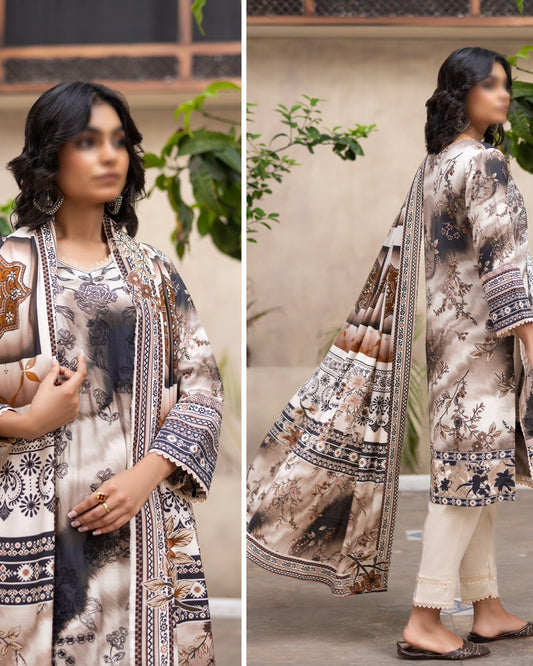 Fantak Sahil | Embroidered Printed Staple | Design 5