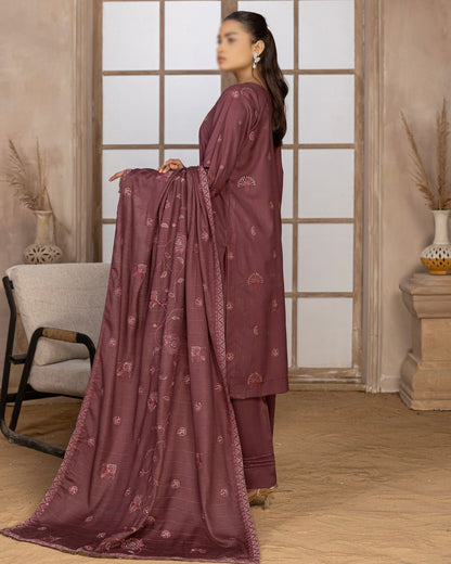 Fantak Nilofer | Emb Dhanak with Emb Wool Shawl | Design 5
