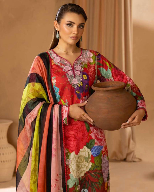 GullJee Printkari | Embroidered Printed Lawn | Design 5