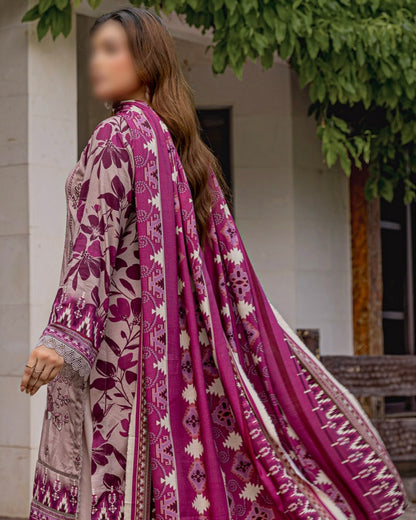 Fantak Jasmine | Embroidered Printed Staple | Design 5