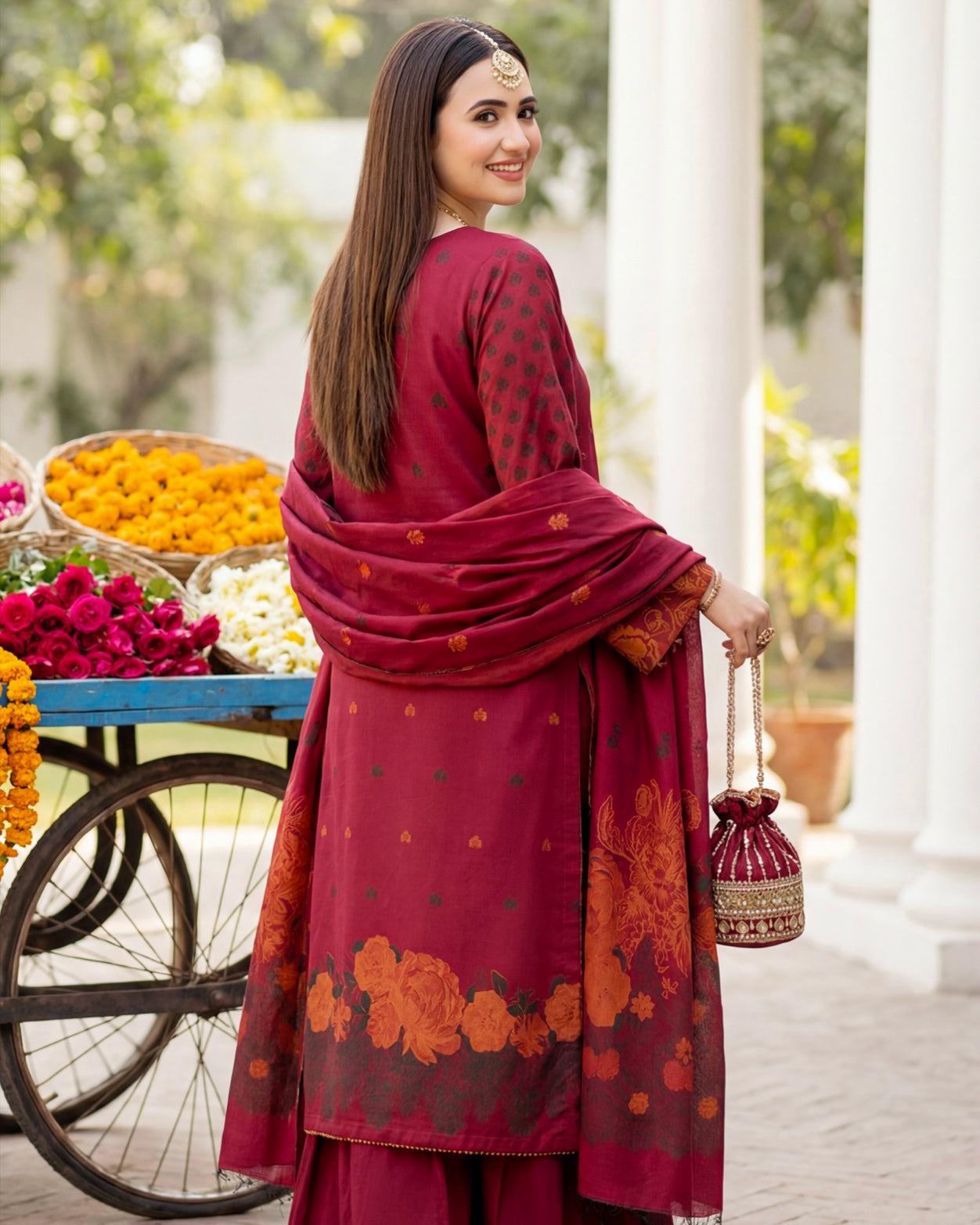 Gullerukh Banarsi | Jacquard Lawn | Design 5