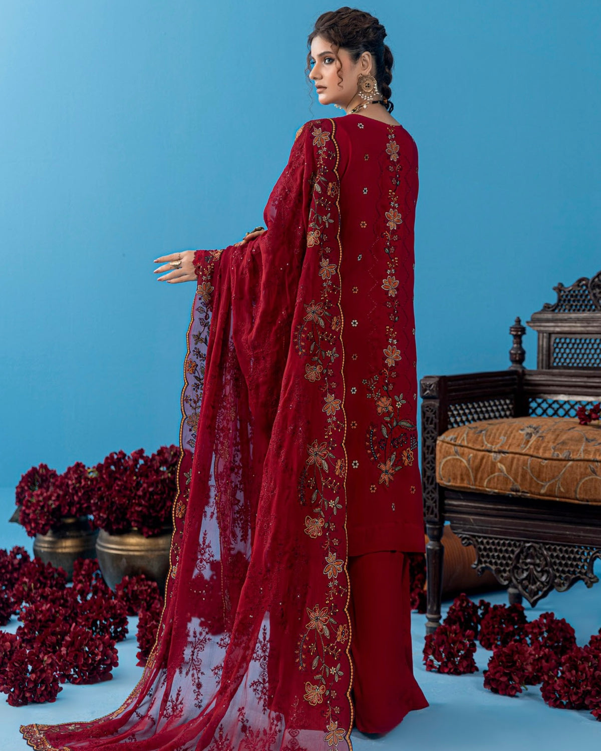 Palwasha Pakeeza | Emb Viscose with Emb Chiffon Dupatta | Design 5