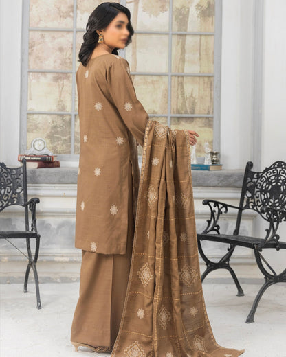 Fantak Afsanah | Emb Dhanak with Emb Wool Shawl | Design 5