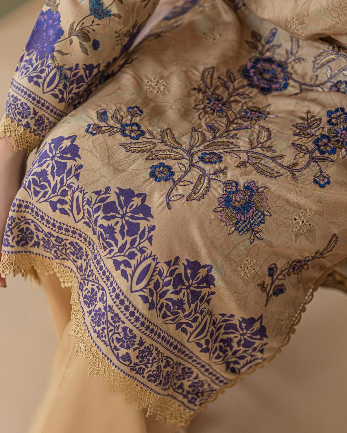 Palwasha Dastak | Embroidered Printed Viscose | Design 5