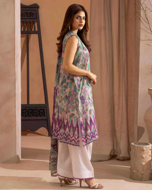 GullJee Rangrez | Printed Lawn Chiffon Dupatta | Design 5