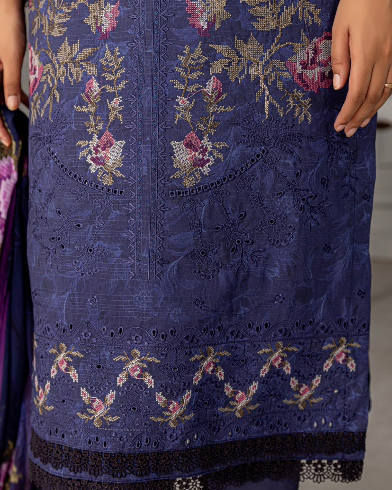 Fantak Grace | Embroidered Printed Viscose | Design 5