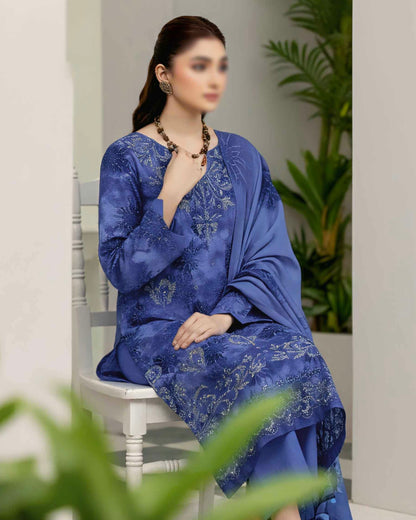 Fantak Batik | Embroidered Printed Karandi | Design 5