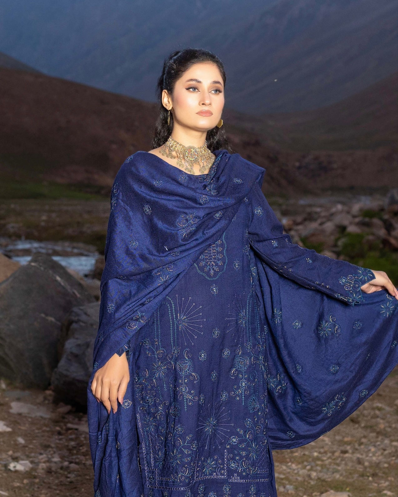 Sobia Waseem | Peach Leather Wool | Design 5