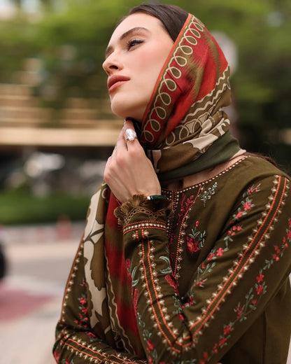 Charizma Poshima Vol 1 | Embroidered Peach Leather | Design 5