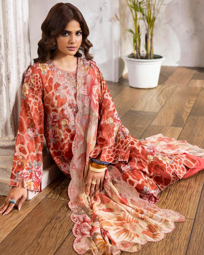 GullJee Rang Pasand | Embroidered Printed Lawn | Design 5