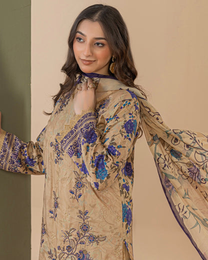 Palwasha Dastak | Embroidered Printed Viscose | Design 5