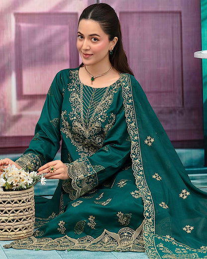 Gullerukh Baroshia | Embroidered Lawn Makhmal Dupatta | Design 5