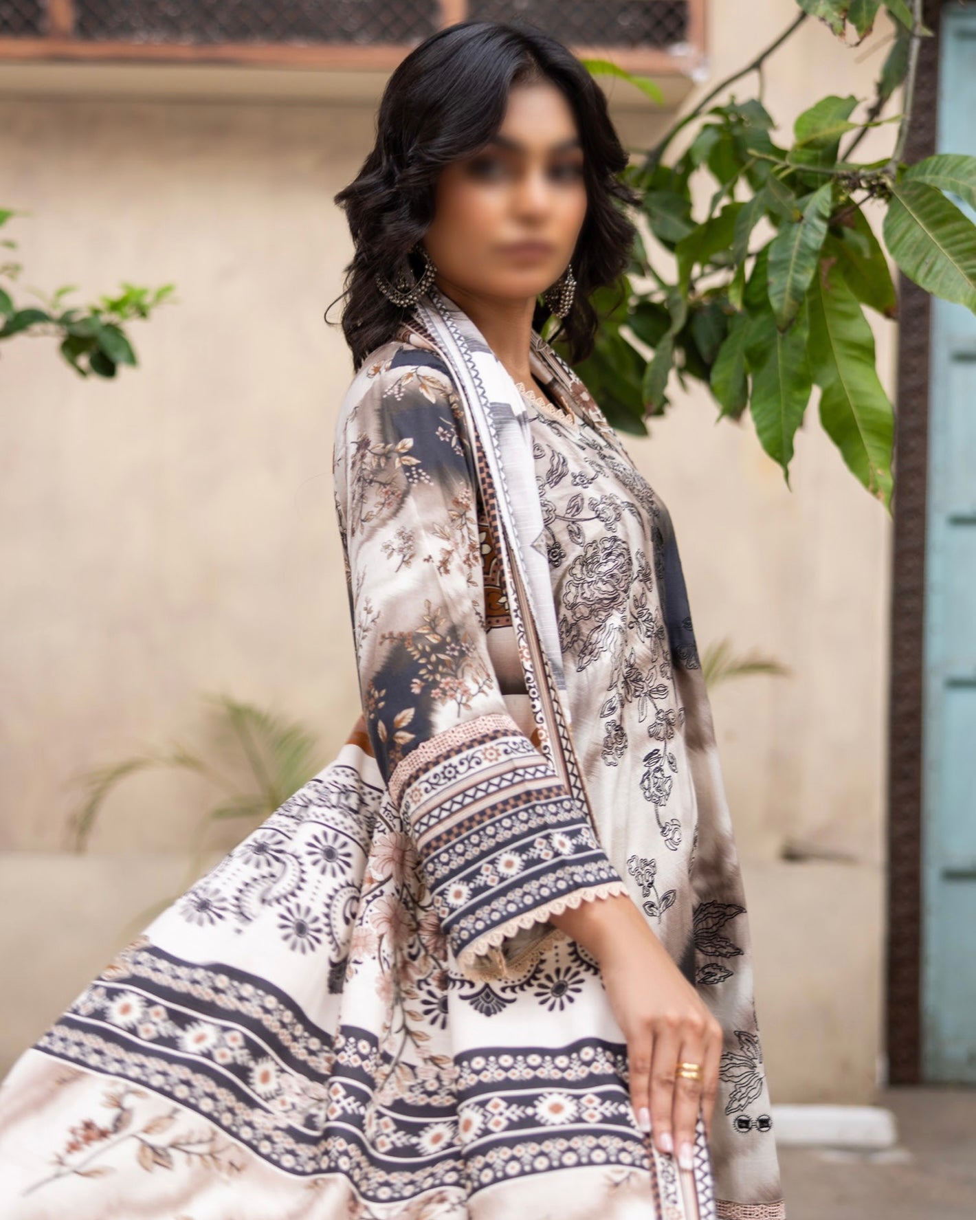Fantak Sahil | Embroidered Printed Staple | Design 5