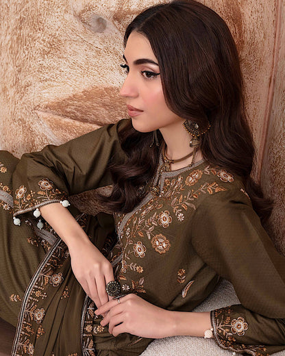 GulleRukh Upscale | Emb Lawn Emb Chiffon Dupatta | Design 5