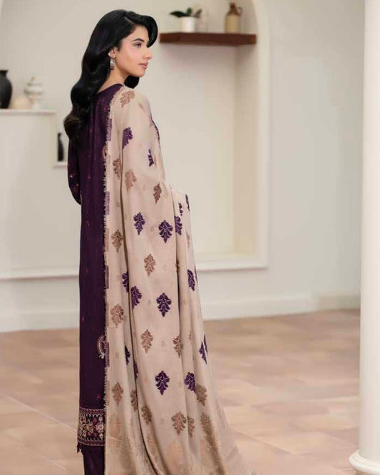 Johra Kabeesha | Zari Peach Leather Velvet | Design 635