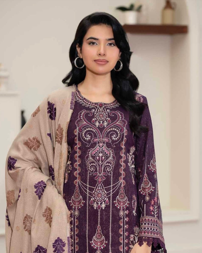 Johra Kabeesha | Zari Peach Leather Velvet | Design 635