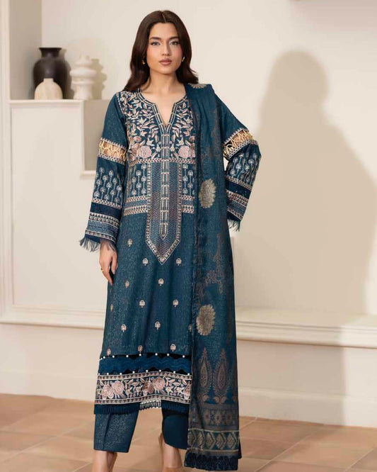 Johra Kabeesha | Zari Peach Leather Velvet | Design 637