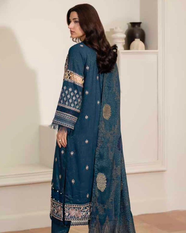 Johra Kabeesha | Zari Peach Leather Velvet | Design 637