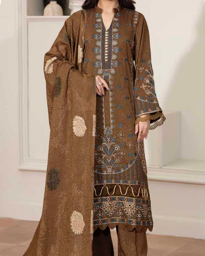 Johra Kabeesha | Zari Peach Leather Velvet | Design 638