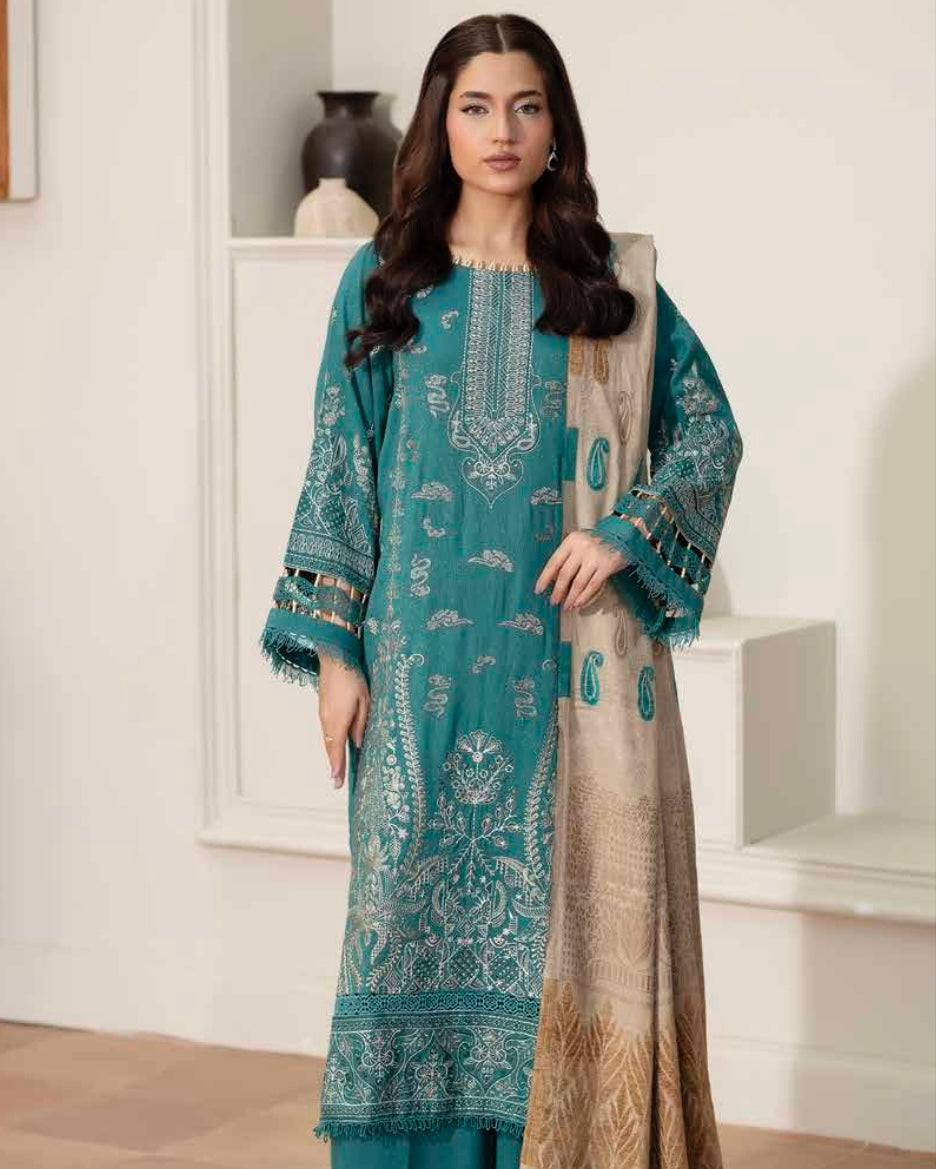 Johra Kabeesha | Zari Peach Leather Velvet | Design 639
